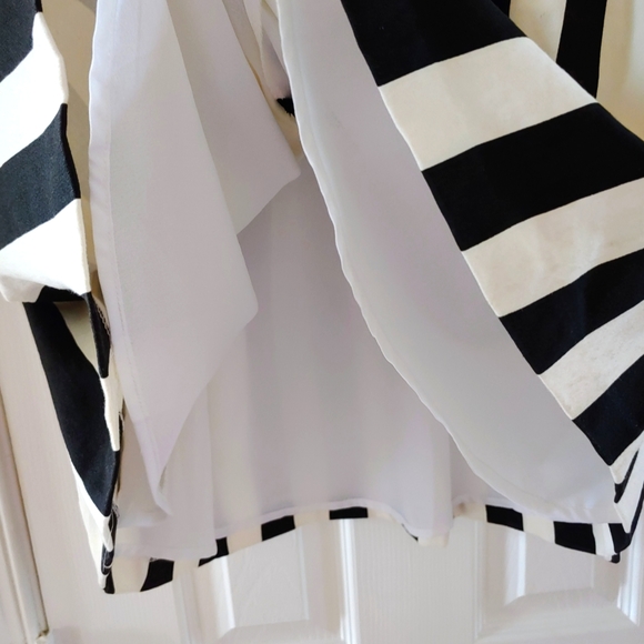 Reposh - English Rose Striped Jeweled Neck Dress sz S - Picture 7 of 11